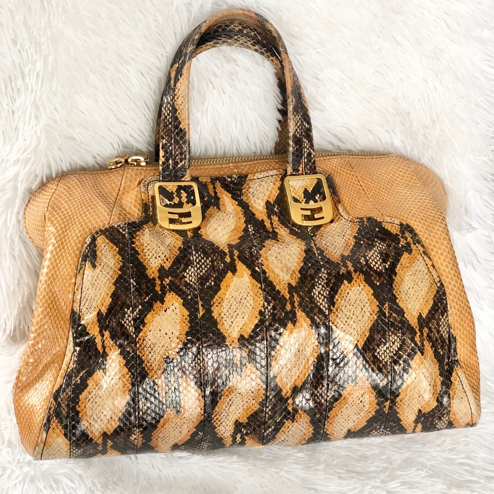 FENDI Rare Ayers Snakeskin Handbag